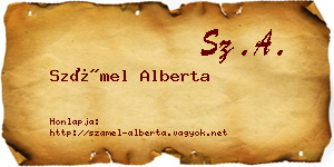 Számel Alberta névjegykártya